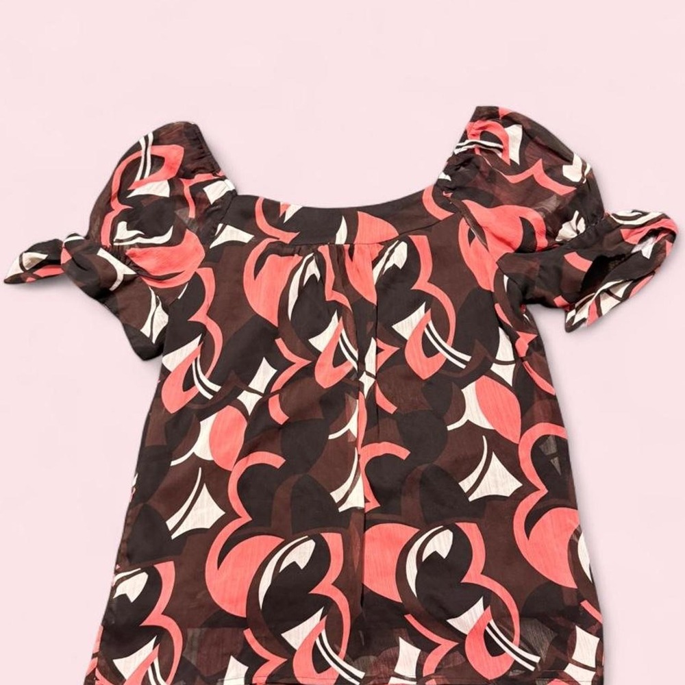 Y2K ninety pink/black graphic print on or off the shoulder top - Picture 4 of 8
